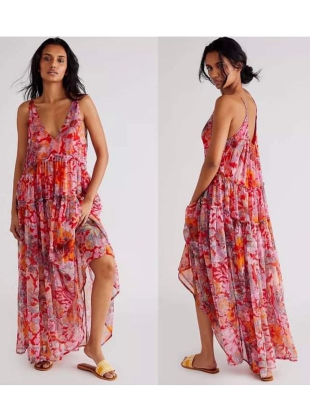 Free People Julianna Tiered Maxi Dress M